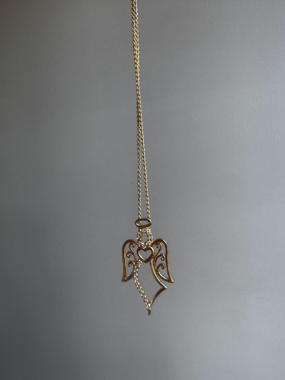925 Gold Angel Dainty Necklace